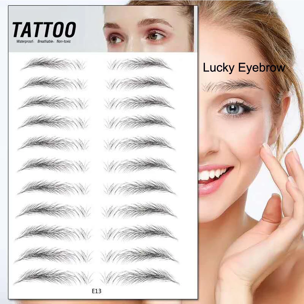 3D Disposable Simulation Brow Stamp Transfer Temporary Eyebrow Tattoo Sticker For Microblading Training