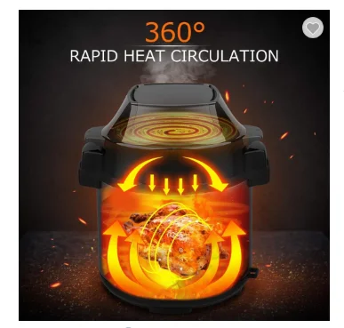 
Pressure GTAP06C1 Intelligent Slow Cooker LED Touch household Electric Air Fryer Pressure Cooker 2 in 1 