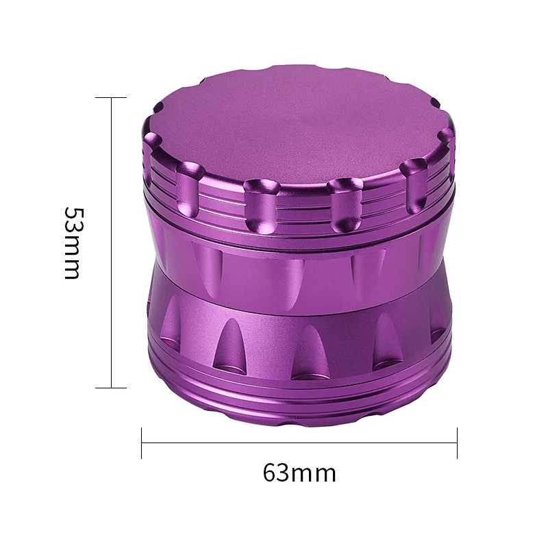 China bulk wholesale spice magnetic crusher herb grinder 4 piece part layer aluminium metal tobacco herb grinder