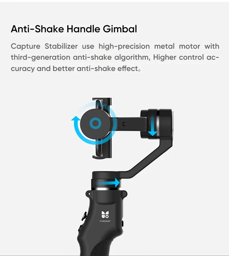 Amazon 2021 Hot Sale SmartPhone 3 Axis Holder Gimble Stabilizer For iPhone Samsung mobile phone