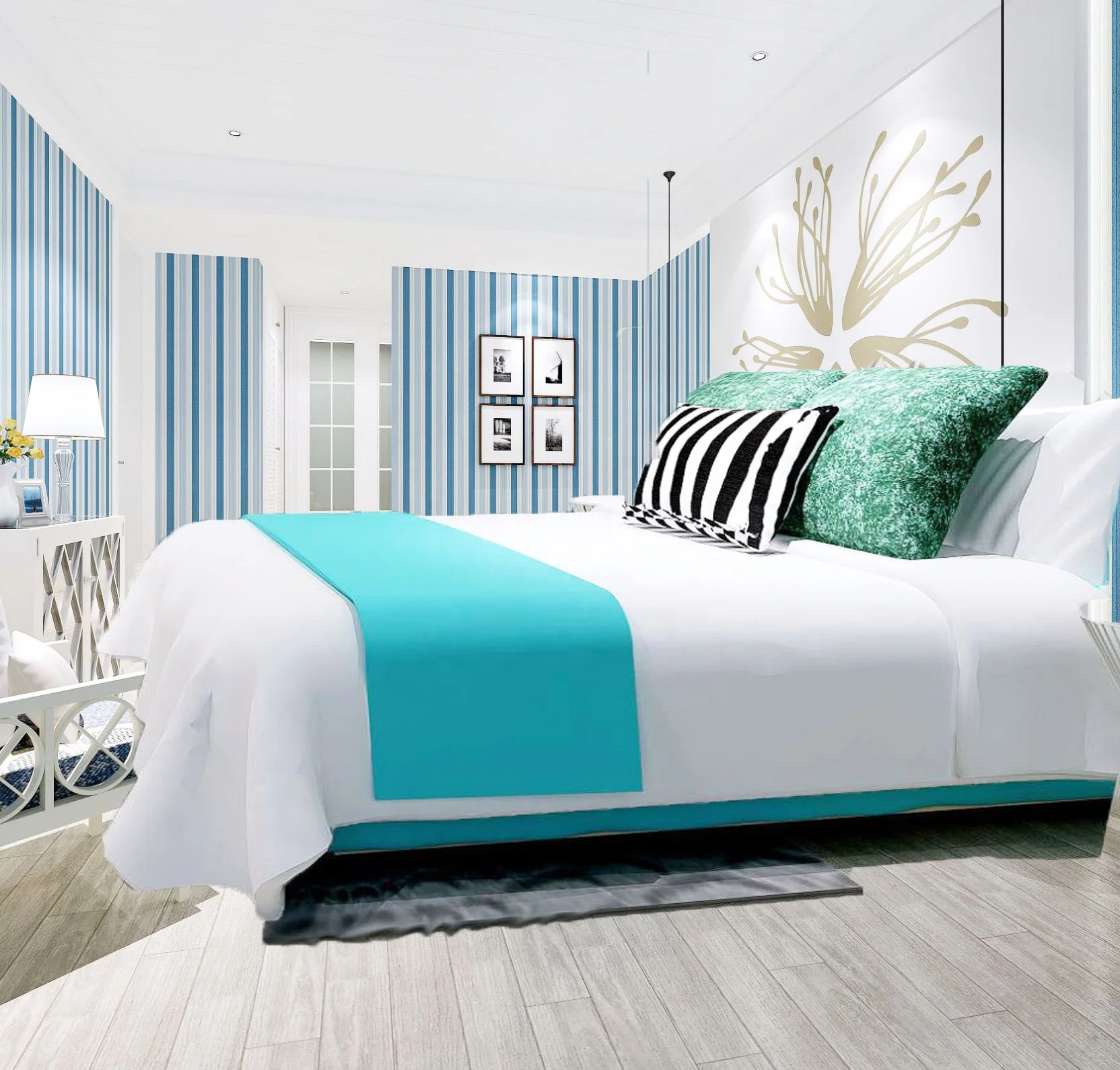 Цена-де-Фабрика 5 estrellas комфорт Sabanas 4 piezas 100% algodon отель juego de cama