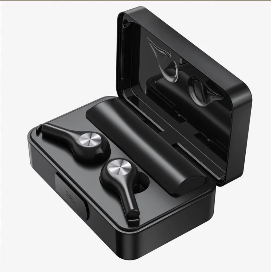 Wireless Mirror Headphones  Bilateral Stereo 5.0 LED Earbuds Headsets Charging Box With Microphone Power Bank 2000mAh