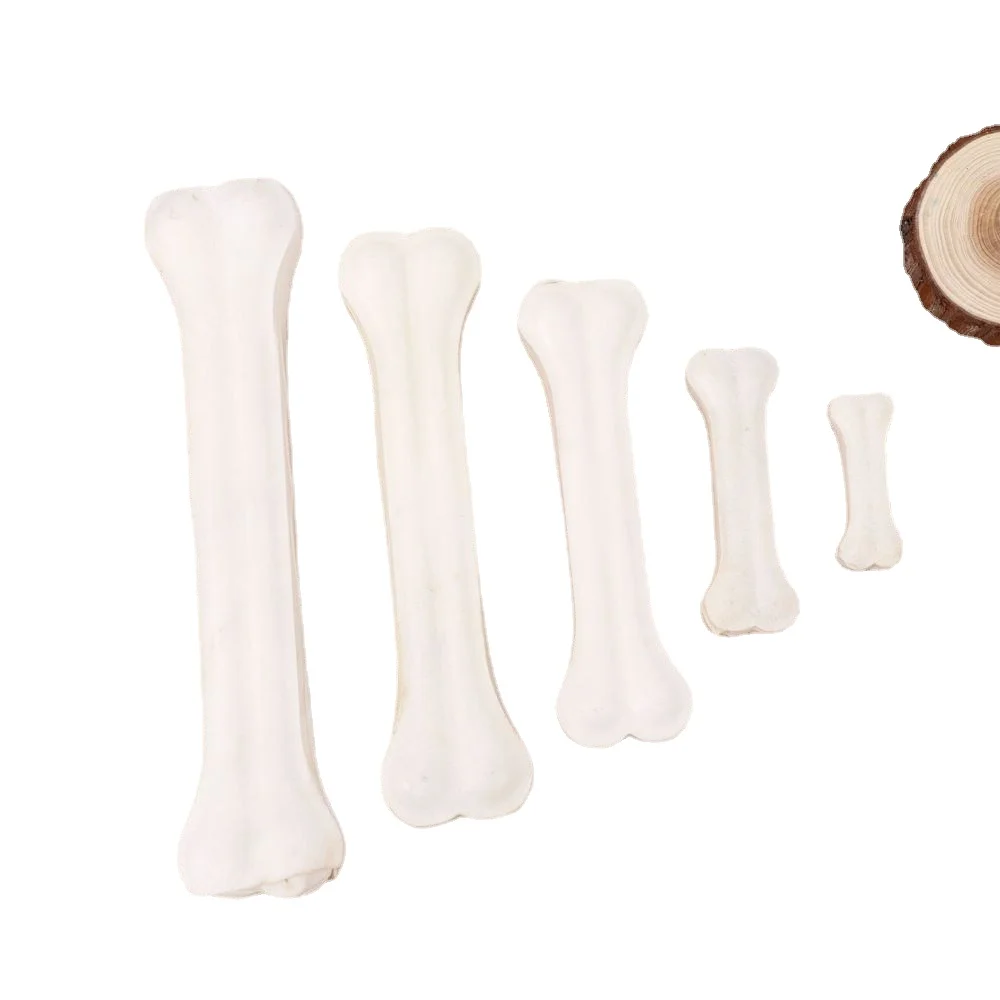 Отбеленная сыромятная ПРЕССОВАННАЯ КОСТЬ 2,5-12 дюймов, жевательная кость для собак разных размеров для собак, протектор для питомцев от производителя