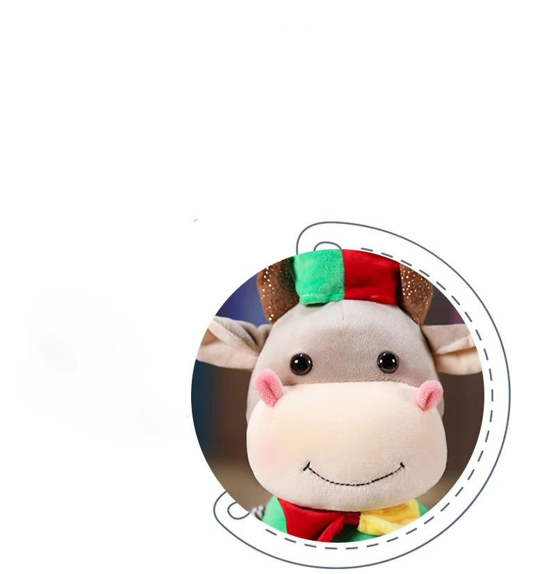 Hot sale soft plush cow toy For Children Christmas Gift  stuffed animal mascot