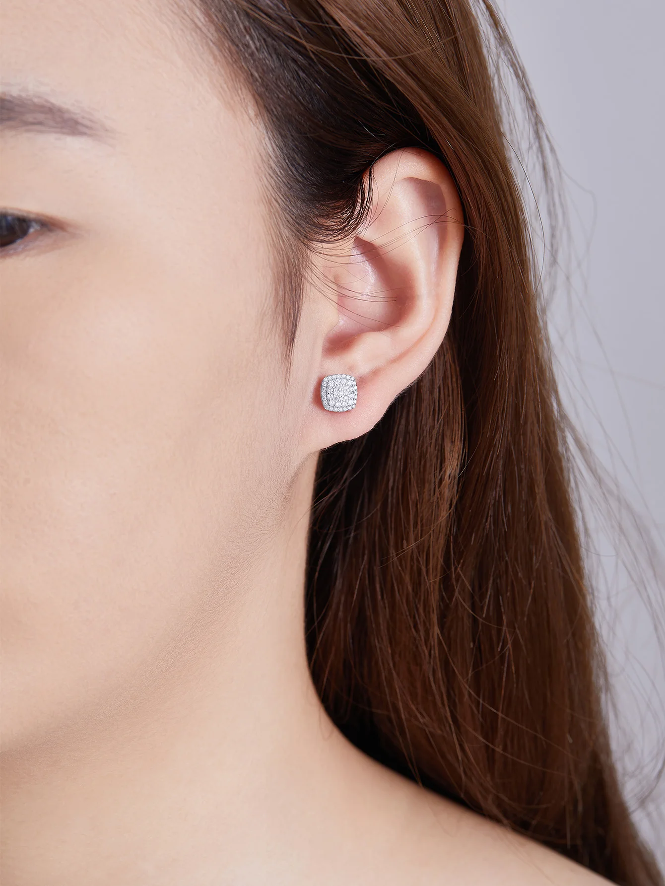 Fine Jewelry Luxury Screw Back Earring Custom 925 Sterling Silver Cushion Shape VVS Moissanite Diamond Stud Earrings