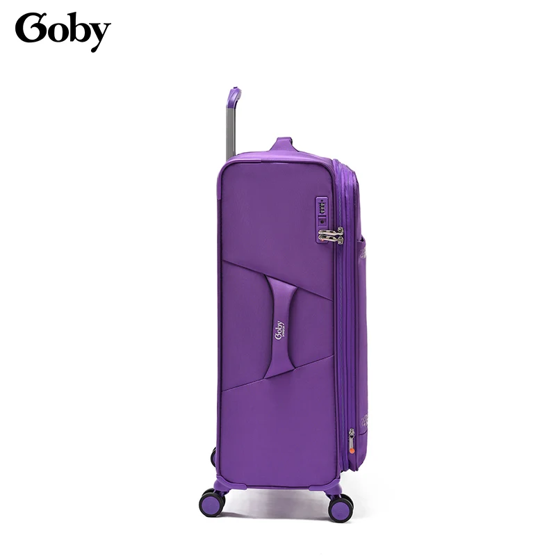 Goby London Unisex 4-Wheel Soft Oxford Fabric Trolley Suitcase Waterproof Travel Luggage Sets  Zipper Closure for Travel