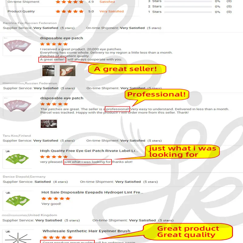 Black Logo OEM High Quality ODM Under Hydrogel Eyepatch Lint Extension Eye Collagen Pad Eyelash Free Eyepad Gel Lash Mask Patch