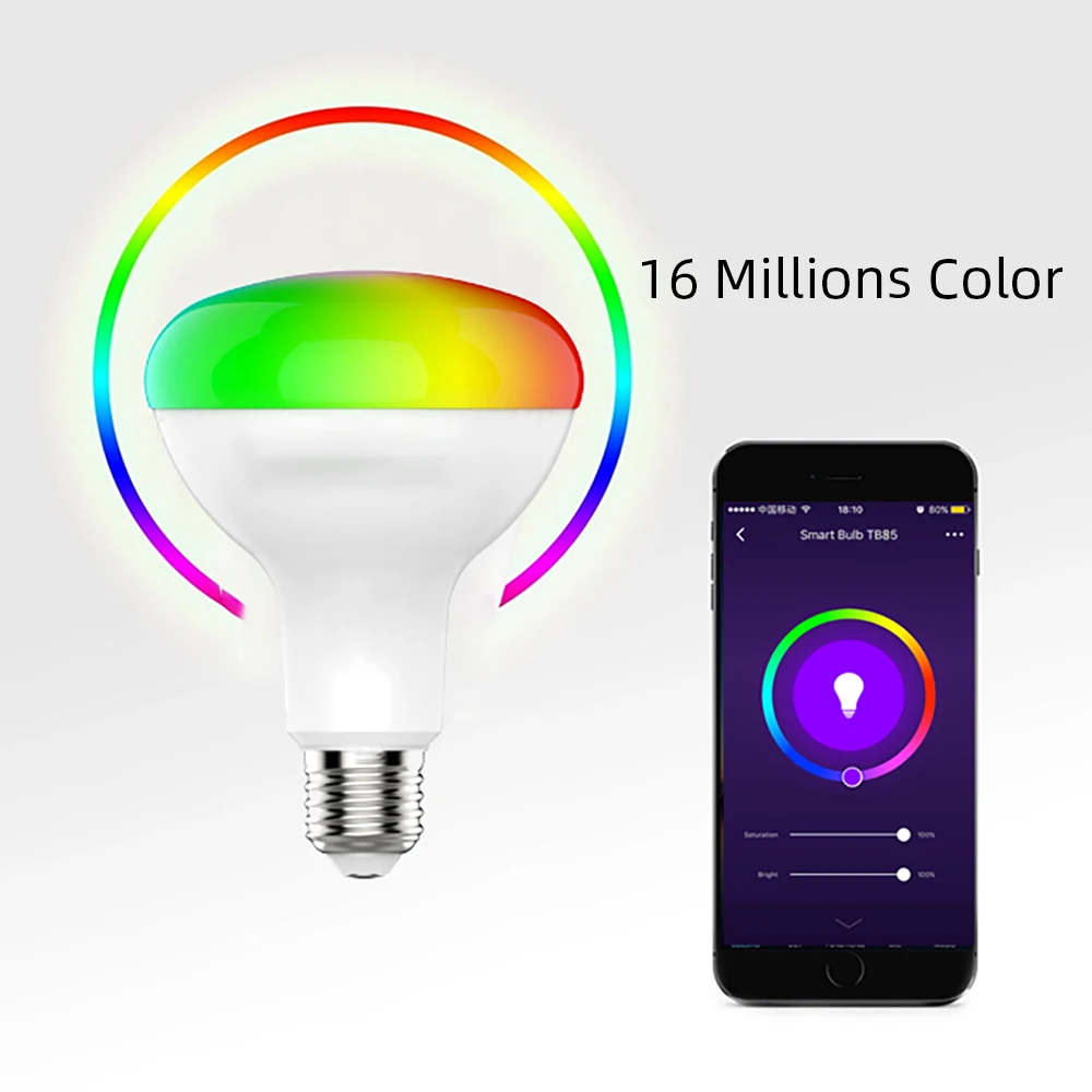 8w 12w 15w voice control color e26 warm white smart life alexa google 15 watt rgb purple bulbs b22 wifi smart e27 led light bulb