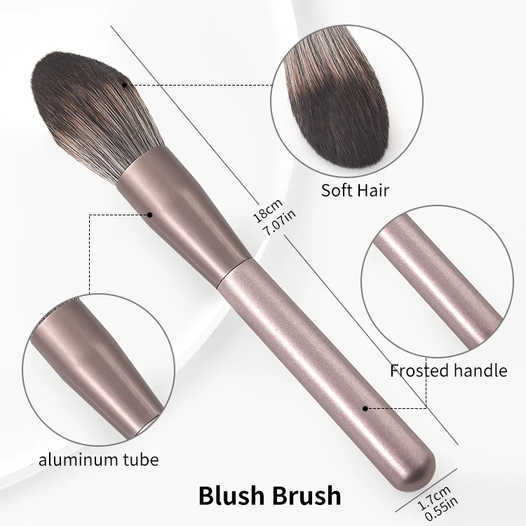 RTS Unbranded Wholesale Face Eye Make Up Brush With Custom Logo Handle Soft Hair Cosmetic Single Makeup Brush WC-GJH062101-05