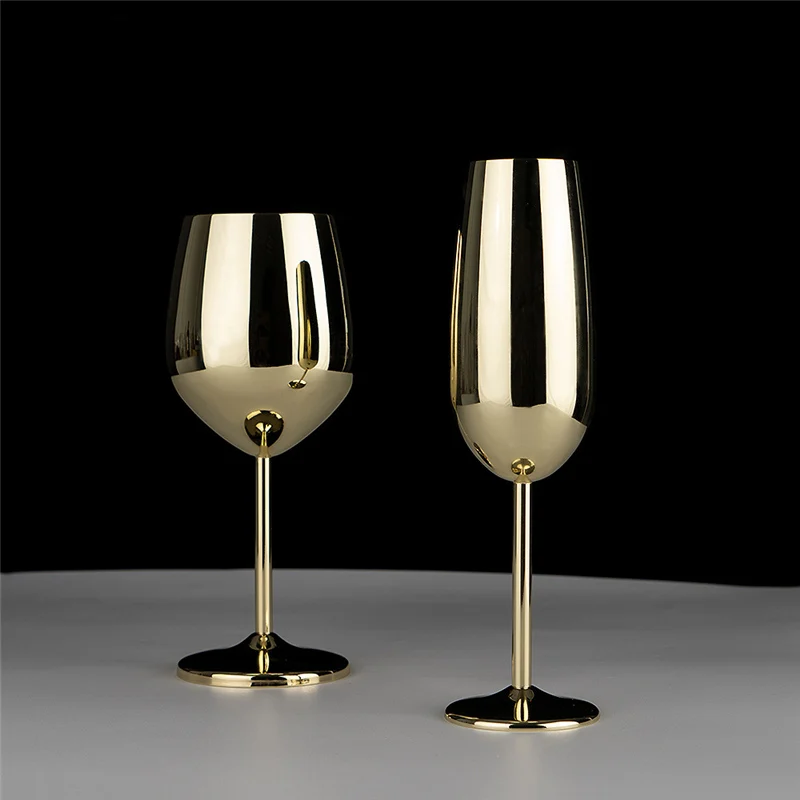 Wine Cocktail Cup Goblet Wedding 250ml Metal gold stainless steel champagne glass flutes
