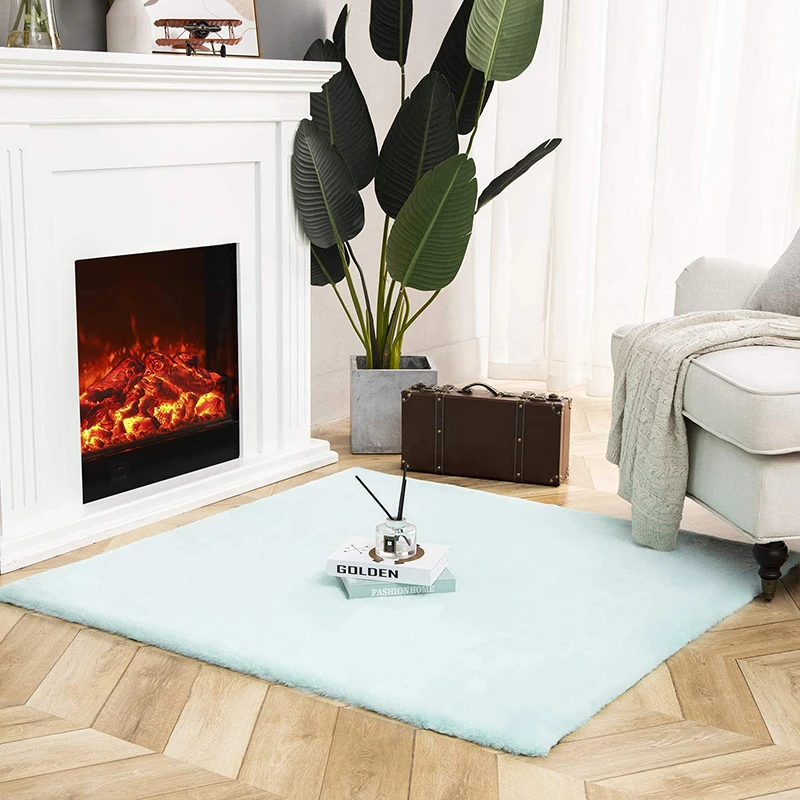 China Factory Popular Hot Selling Soft YarnCustomized Size Color  Faux Rabbit Fur Carpet Rug for Living room