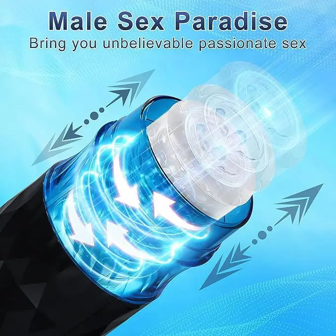 electric male masturbator machines thrusting rotating hands free adult pocket pussy stroker penis pump sex toys for men