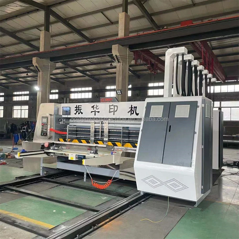 ZHENHUA SYKM Lead Edge Feeder Large Carton Box Flexo Printer Slotter For Corrugated Boxes Making