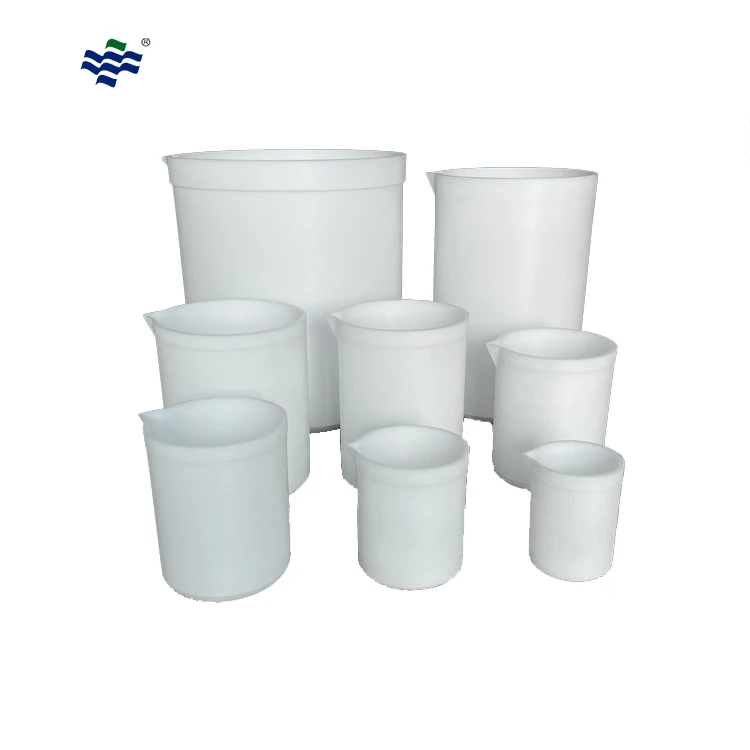 Chemistry Beaker Laboratory Lid Optional Unbreakable Tetrafluoro Beaker PTFE Beaker for Acid Liquids and Alkaline Liquids