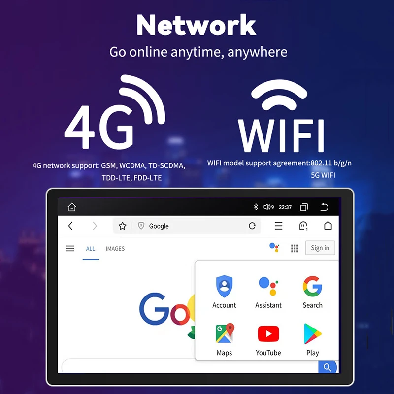 13.3 / 12.3 Inch 1Din Android Car Radio Auto Carplay GPS 4G DSP Car Media DVD Player Navigation