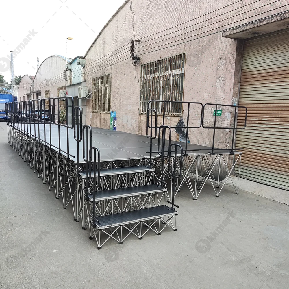 Outdoor Concert Activities Portable Foldable 1X1m 1x2m Aluminum Portable Surface Spot Light Event W Stage Platform