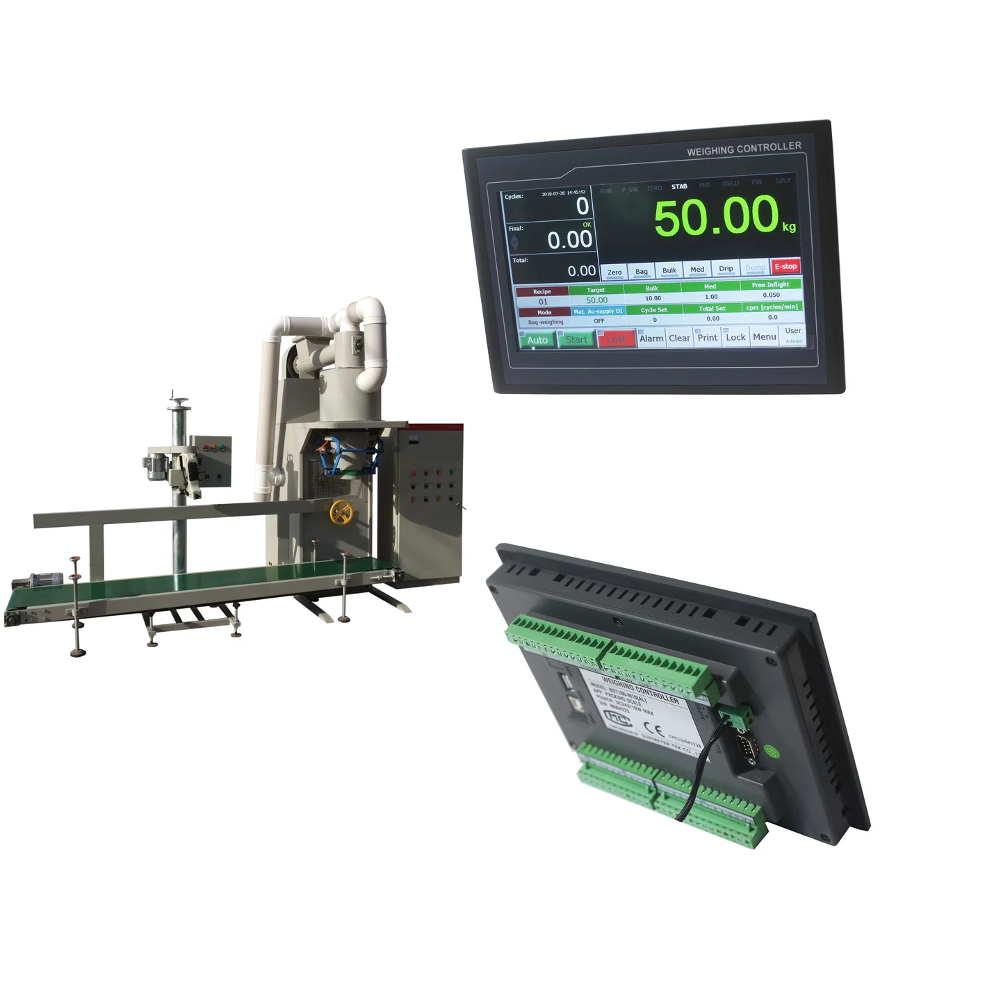 Loss-in-weight packing weight controller,Touch Screen Controller I/O Interface For Single Packing Scale