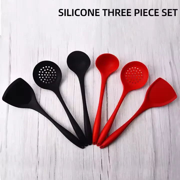 3pcs Heat Resistant Nylon Non-Stick Silicone Kitchen Utensils Set Cooking Tool Accessories