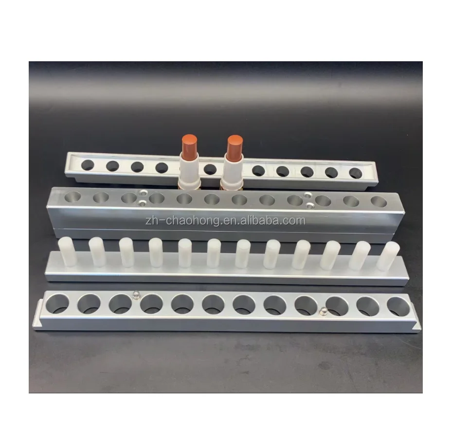 Customized Lipstick Lip Balm Mould 12.1mm Made Flat Top 12 Cavities Custom Logo Aluminum Filling Mold Molds With Design