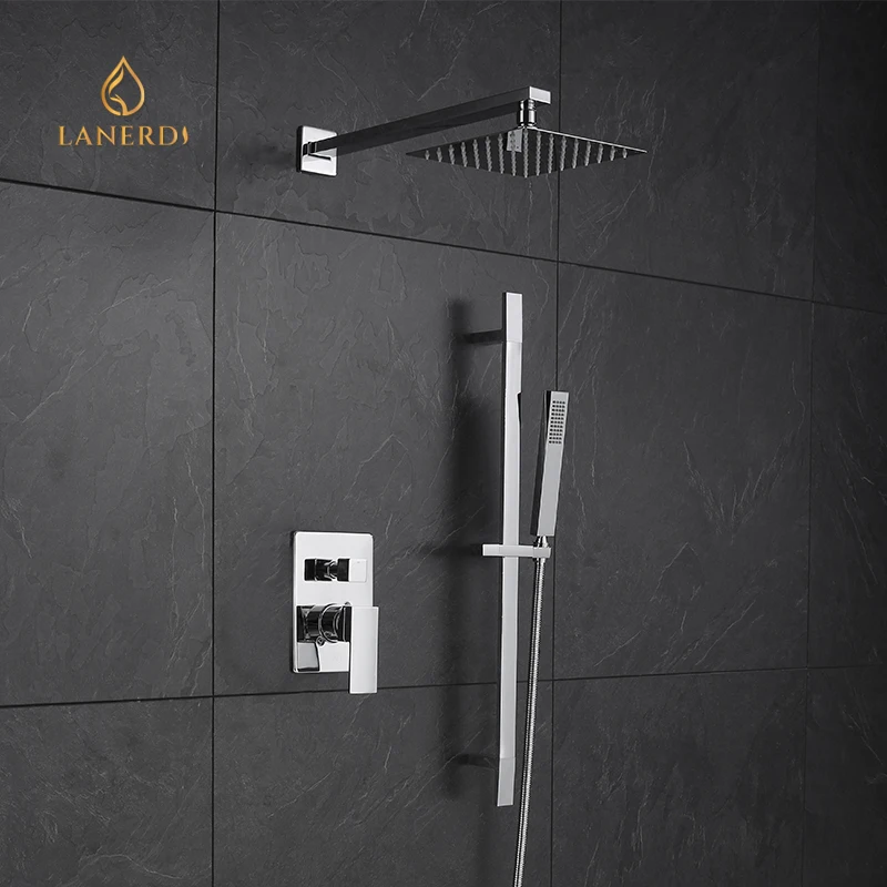 wholesale sanitary ware bathroom bath hand held rain brass shower head faucet sliding bar complete set