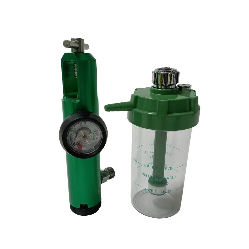 HG-IG CGA870 Oxygen Pressure Regulator,portable Medical Oxygen Regulator with Humidifier Gas Reducer Gas Regulator 0-15l/min
