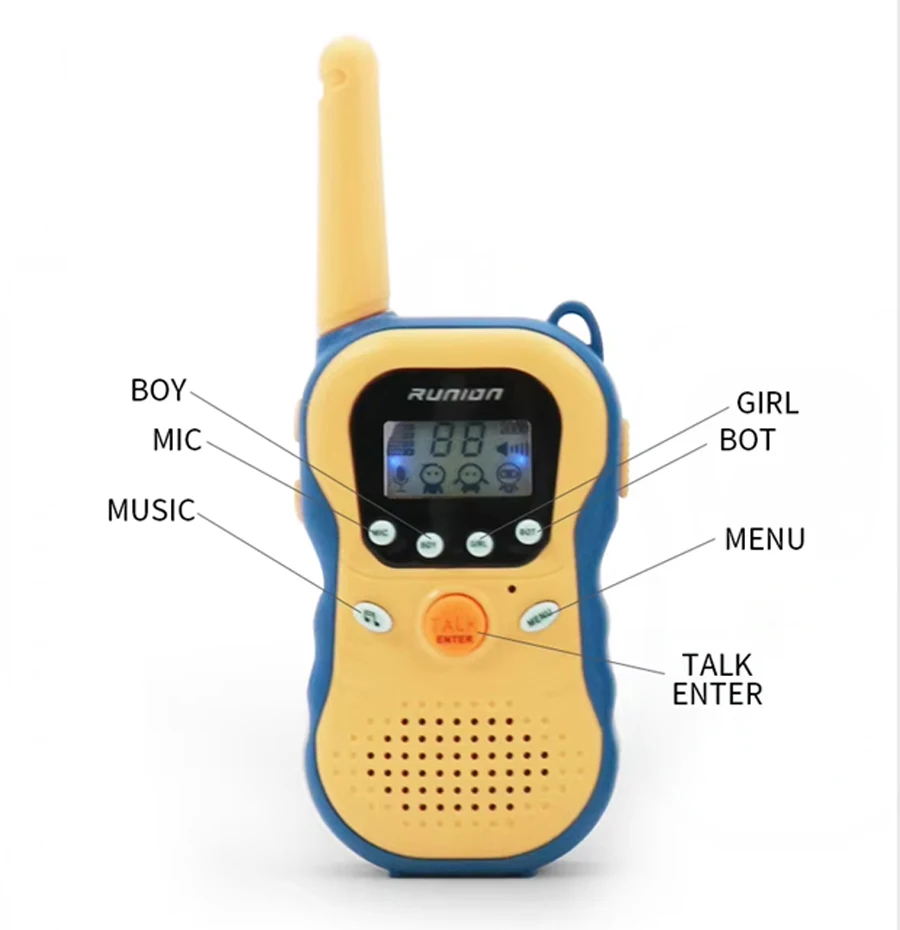 Christmas Gifts for Kids 22 Channels 3 Kms Range 2 Way Radio Walkie Talkies Light-Up Toys for Children