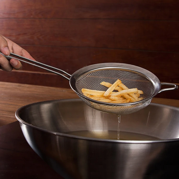 
Colander Pure kitchen strainer Kitchen Gadget Stainless Steel Soy Milk Juice filter Fine Mesh Strainer 