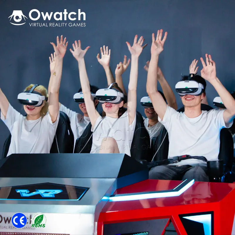 9D VR Simulator for Family Entertainment 6-Seater VR Cinema Theaters in Indoor Outdoor Shopping Malls & Airports Made PC Metal