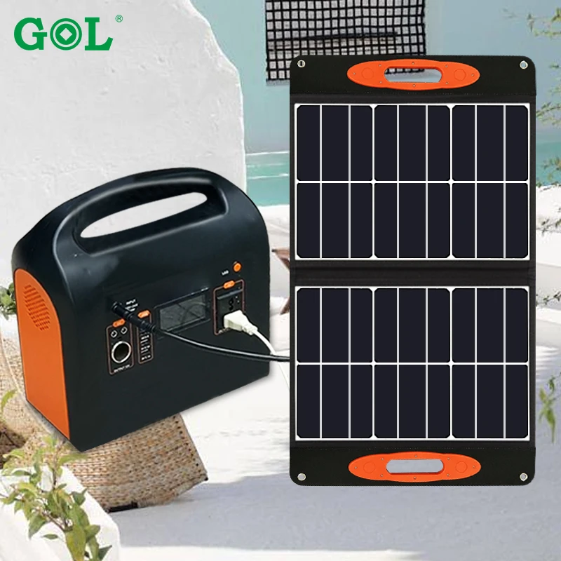Solar Generator Solar and AC Charge To Battery Powerstation Camping Portable Power Station