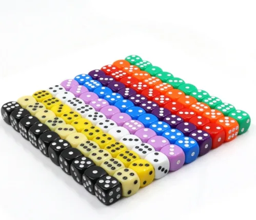 10pcs/set 16mm D6 Acrylic Dice Square Corner Playing Games Dice Bar Pub Club Party Table Board Games Sport Dice