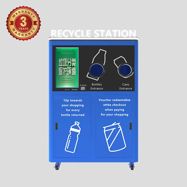 Hot selling german smart beverage bottle recycling machine reverse vending machine RVM Rewards for recycling Print receipt
