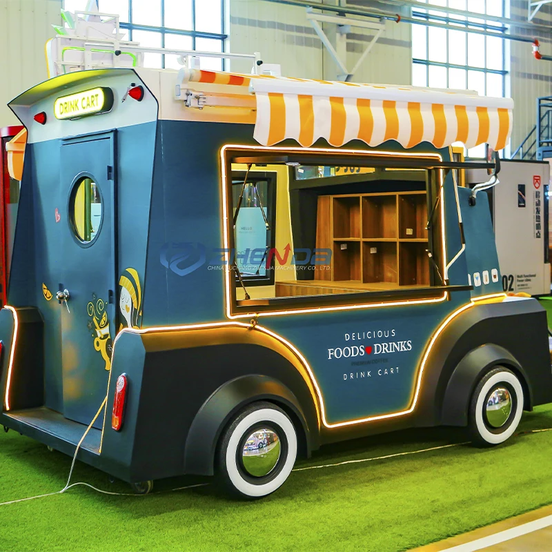 Custom Food Cart Concession Mobile Sweet Cake Food Cart Catering Truck Ice Cream Cart Food Candy Trailer