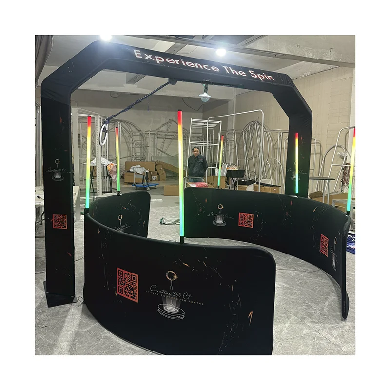 Selfie Machine Kiosk Video Booth 360 Photo Booth 32 Diamond With Led Fill Light 360 Photo Booth Red Carpet