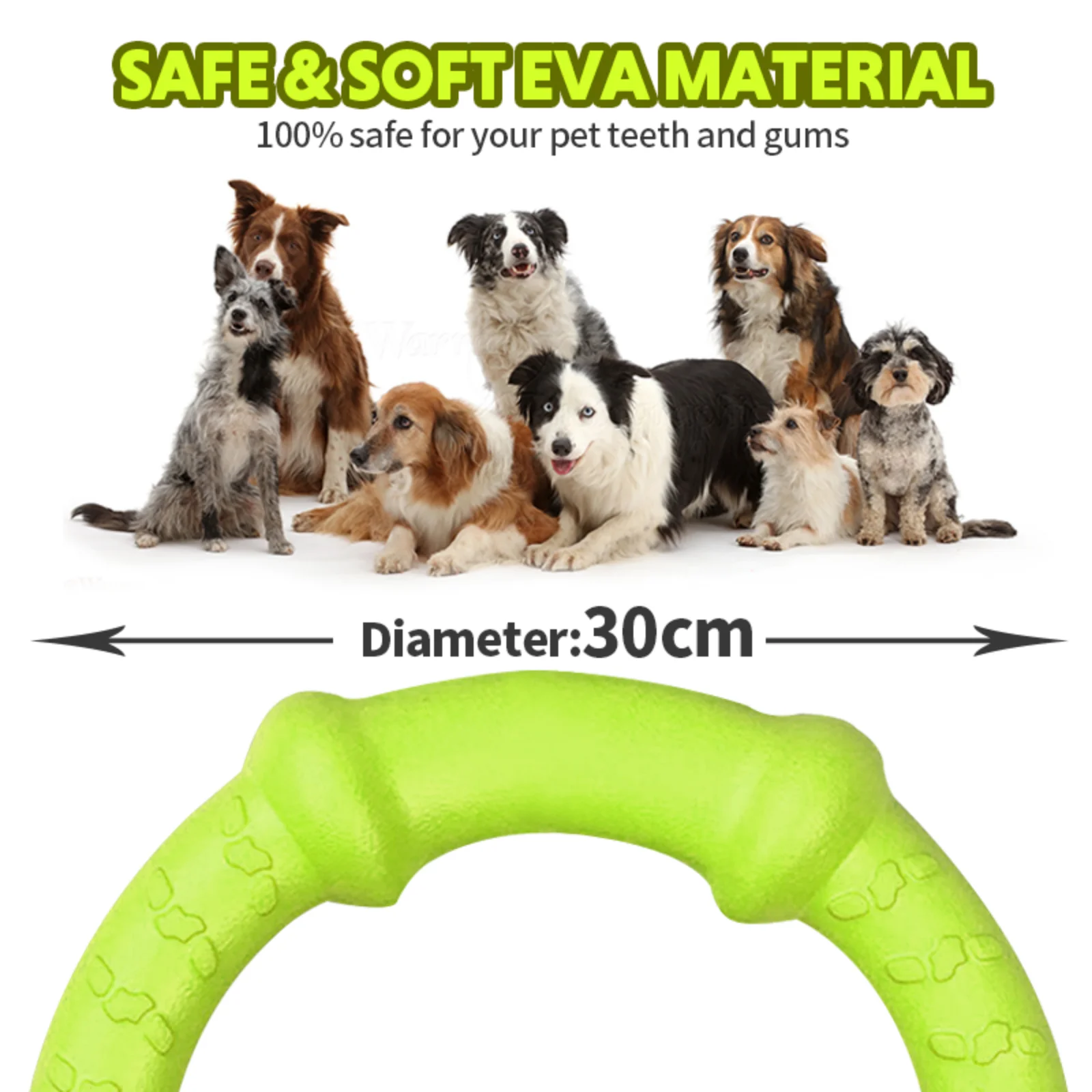 LaRoo 2024 Hot Sale Dog durable Chew Tooth Cleaning Toy EVA Dog Toy Ball Interactive large Dog Chew Rope Toy