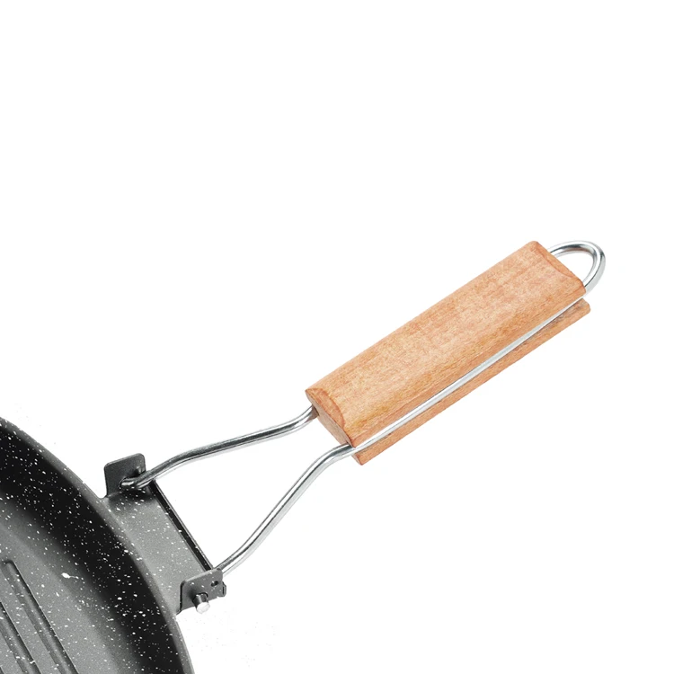 Outdoor BBQ Cookware Carbon Steel Non Stick Grill Pan