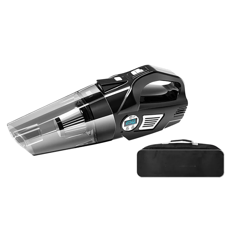 Digital display 2022 Hot Sale New Product 4 in1 High Suction 12V Wet and Dry Cord Cordless Portable Car Vacuum Cleaner