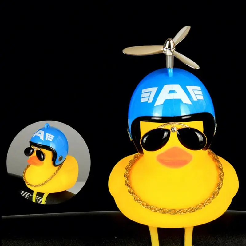 Istaride Cute Bicycle Bell With Light Broken Wind Small Yellow Duck Bike Bell MTB Road Bike Motor Helmet Riding Bicycle Horn