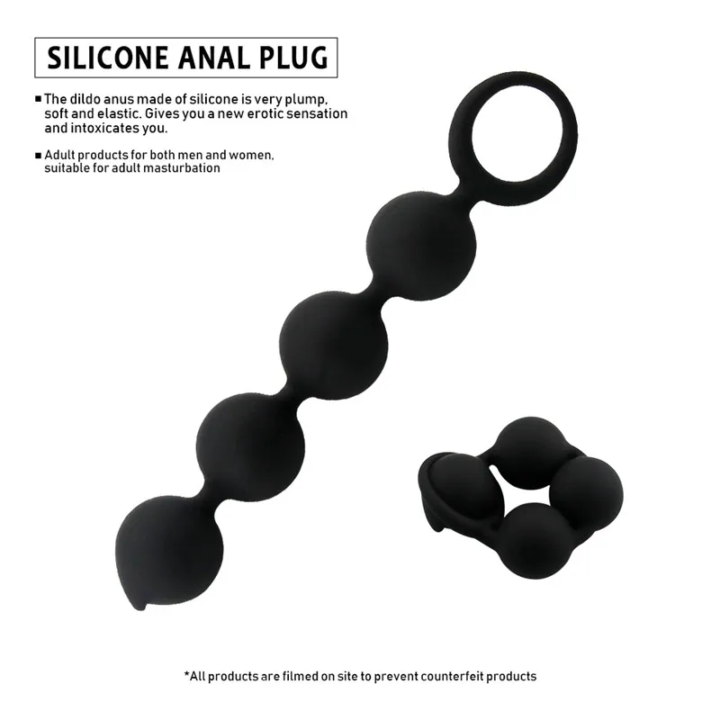 Medical silicone anal plug prostate massage vaginal masturbation Sex Toys For Men And Woman