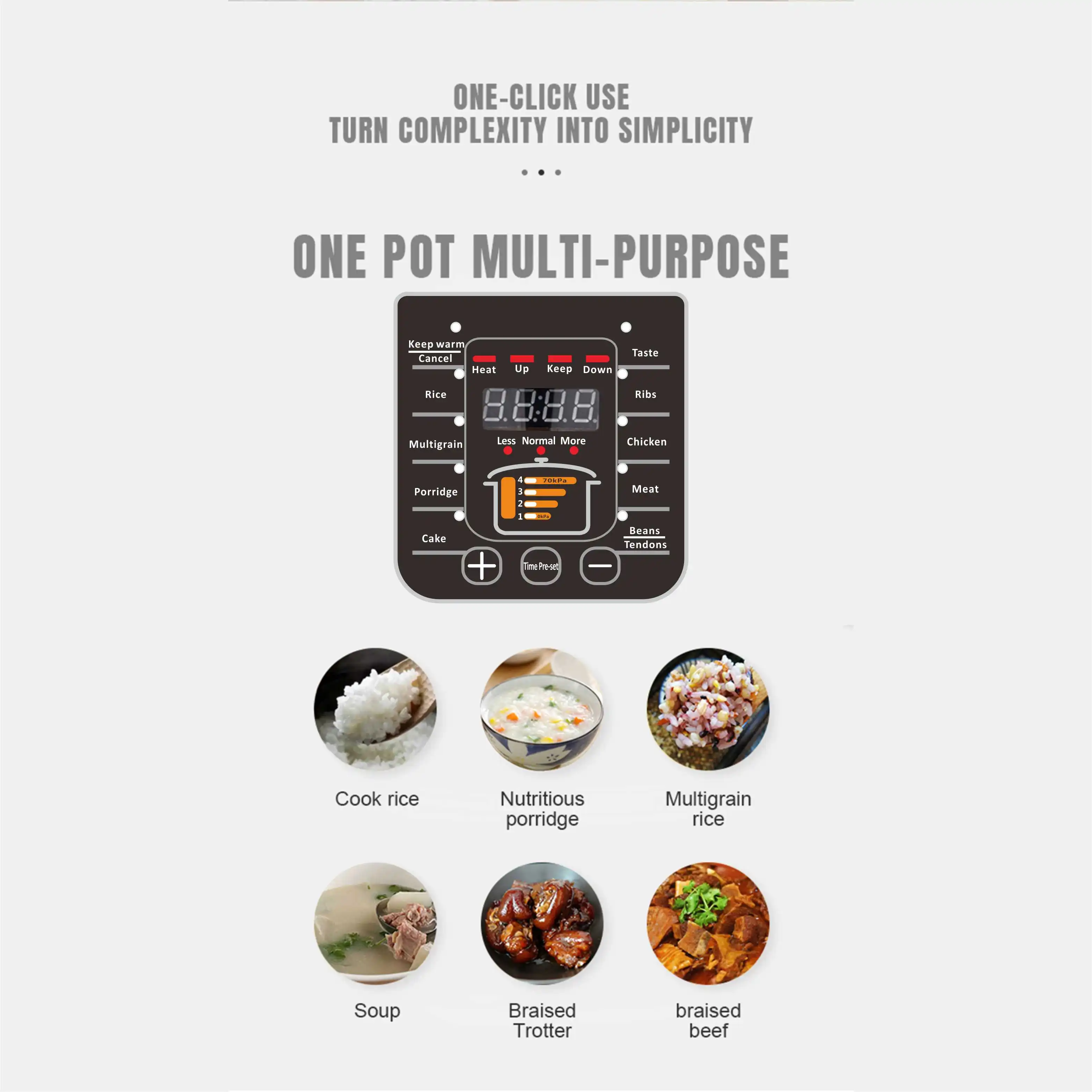Ewant Hot Sale Intelligent Multi Functional Electric Pressure Cooker With Cooking Timing