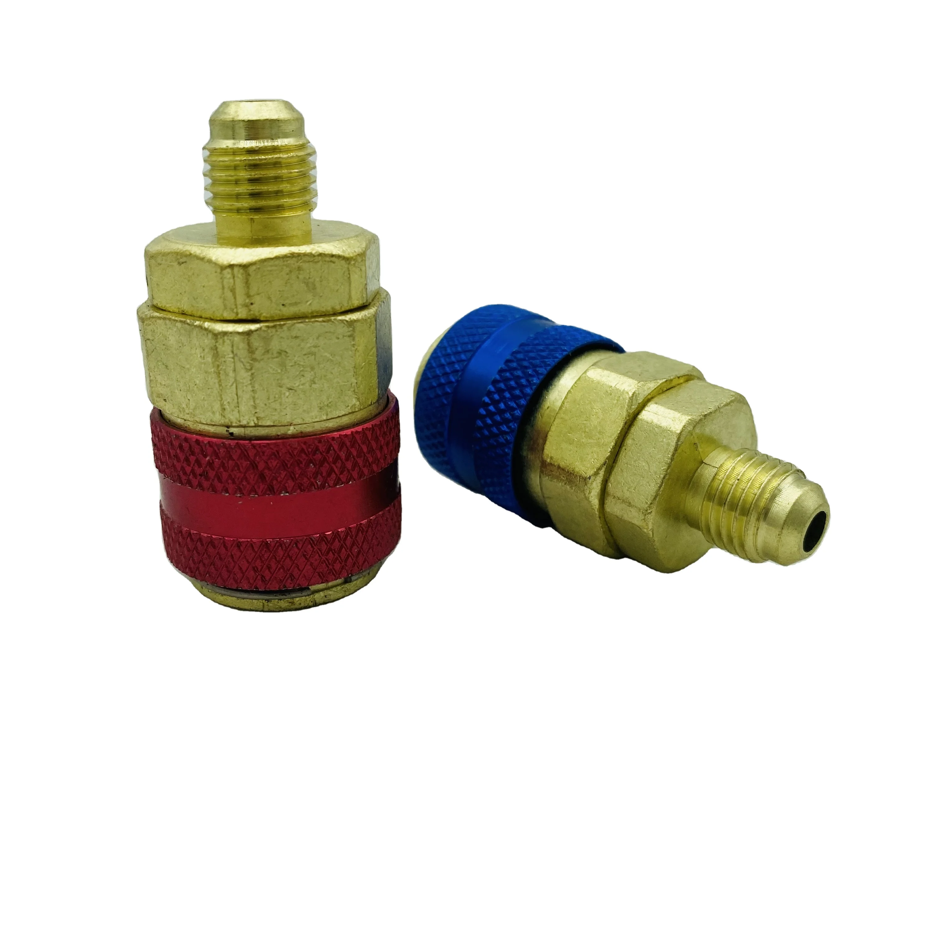 1/4SAE R134A Quick Coupler QC - 12 LH Car Air Conditioning Fluoridated Quick Connectors red+blue For Car-styling Hot Sale
