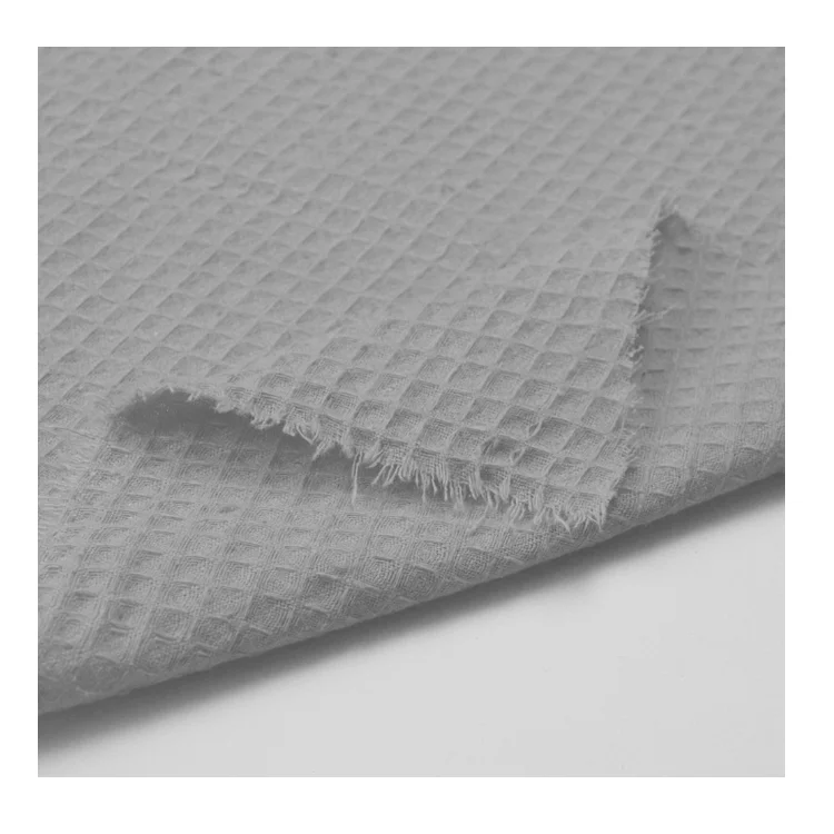 Customized Colors Waffle Fabric Different Width available Soft Classic Pattern Material