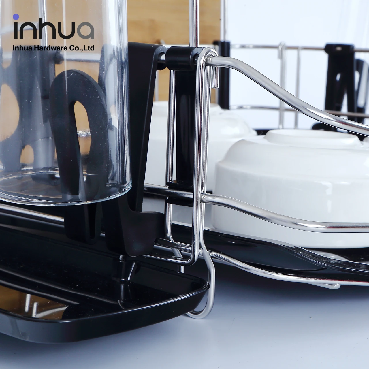 
Iron Dish rack double layers dish drying rack kitchen metal drainer rack 