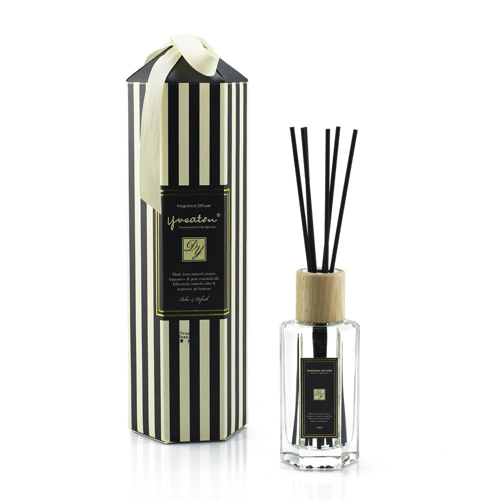 Wholesale custom natural flower home fragrance luxury essential oil reed diffuser rattan sticks refill oil for hotel 120ml OEM