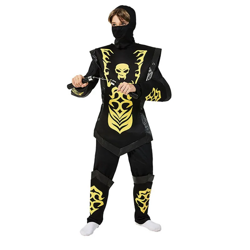 2022 Anime Cosplay Kids Printed Pattern Ninja Carnival Party Role Play Clothes Kid Ninja Costume Ninja Kids Costumes