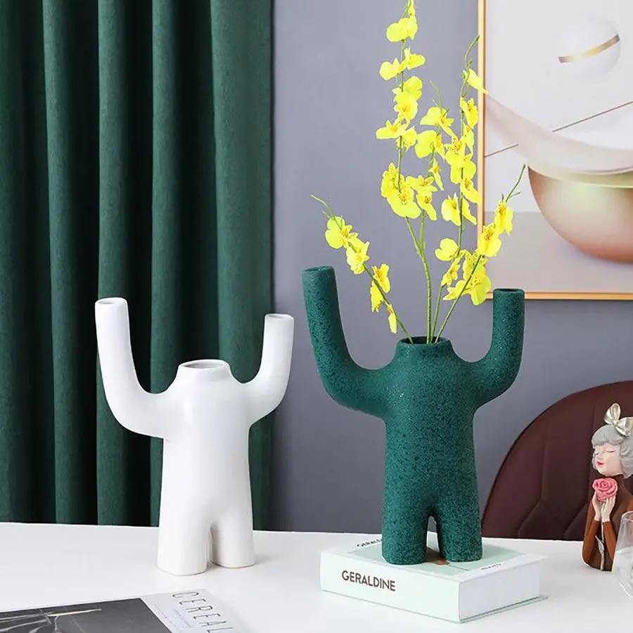 best selling products 2024 Custom nordic porcelain decoration vases modern home decor table ceramic flower vase