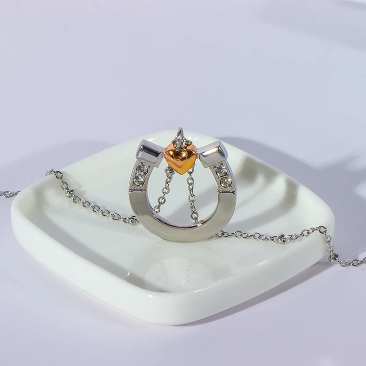 Ожерелье с кулоном из кубического циркония нержавеющей стали