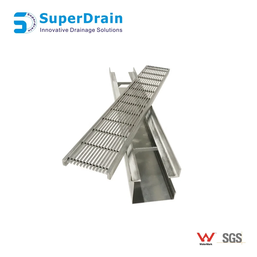 Aluminum sliding door and window drainage channel and grate for balcony