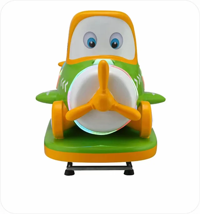Hot sale cartoon rocking car series fiberglass coin operated kiddie rides swing game machine for kids