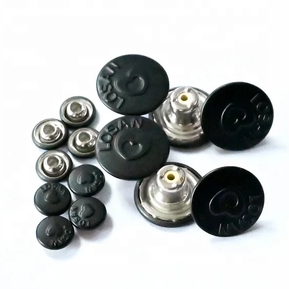 High quality rivets custom logo zamak tack denim buttons Jacket zinc alloy jeans button metal custom jean buttons for jeans