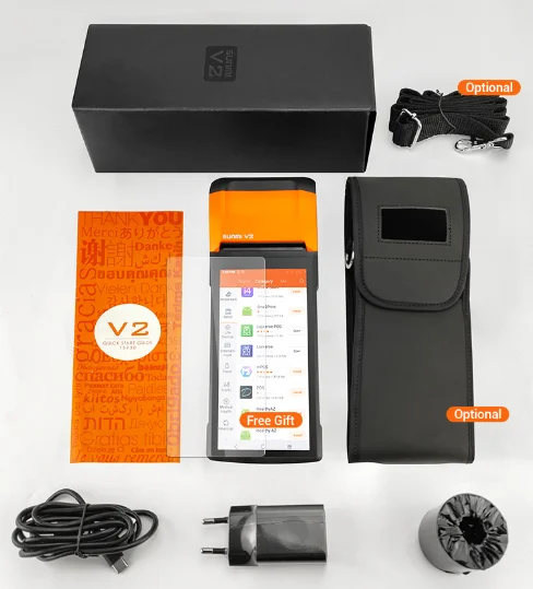 Sunmi V2 Android POS-система Ручной терминал V2S 1D 2D POS-терминал с принтером QR-код сканер для магазина